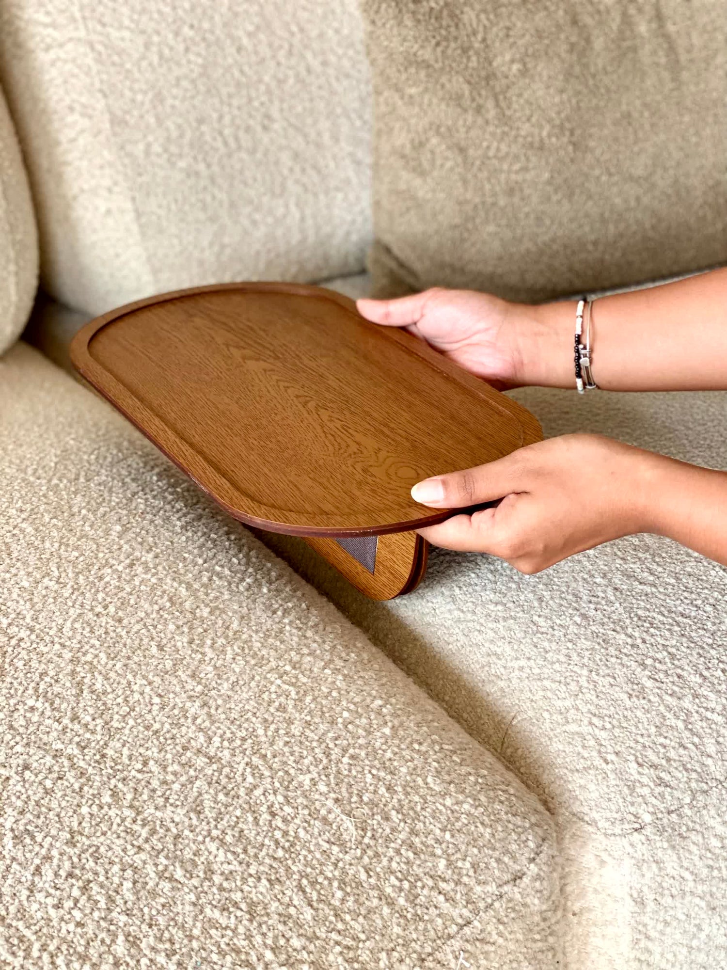 Elm Sofa Tray - Brown