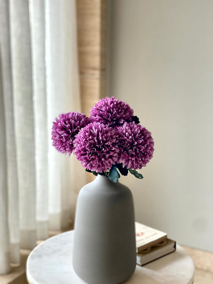 Artificial Dahlia Flower - Purple (Set of 4)