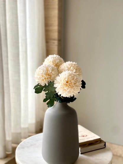 Artificial Dahlia Flower - White (Set of 4)