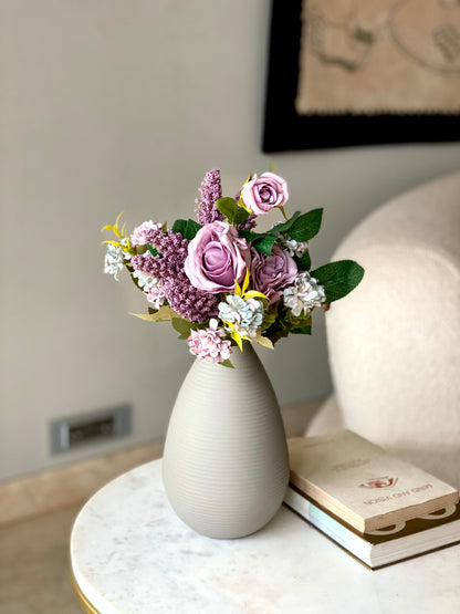 Artificial Mixed Flower Bunch - Lavender