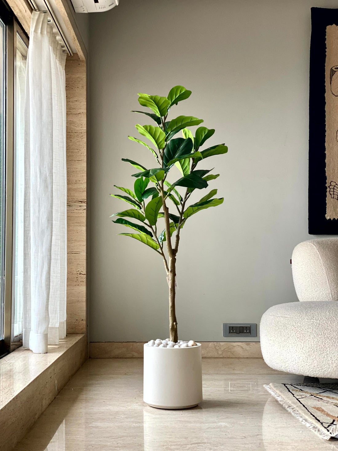 Artificial Fiddle Leaf Fig Tree - 4.9 Feet