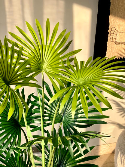 Artificial Fan Kwai Palm Plant - 4 Feet