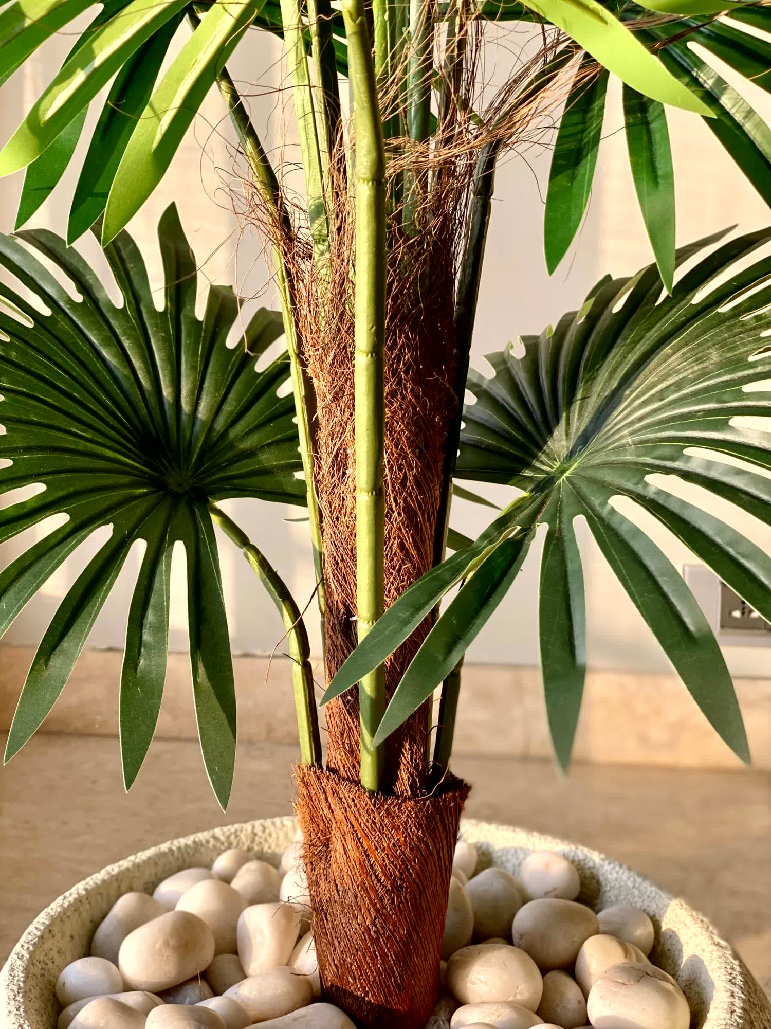 Artificial Fan Kwai Palm Plant - 4 Feet