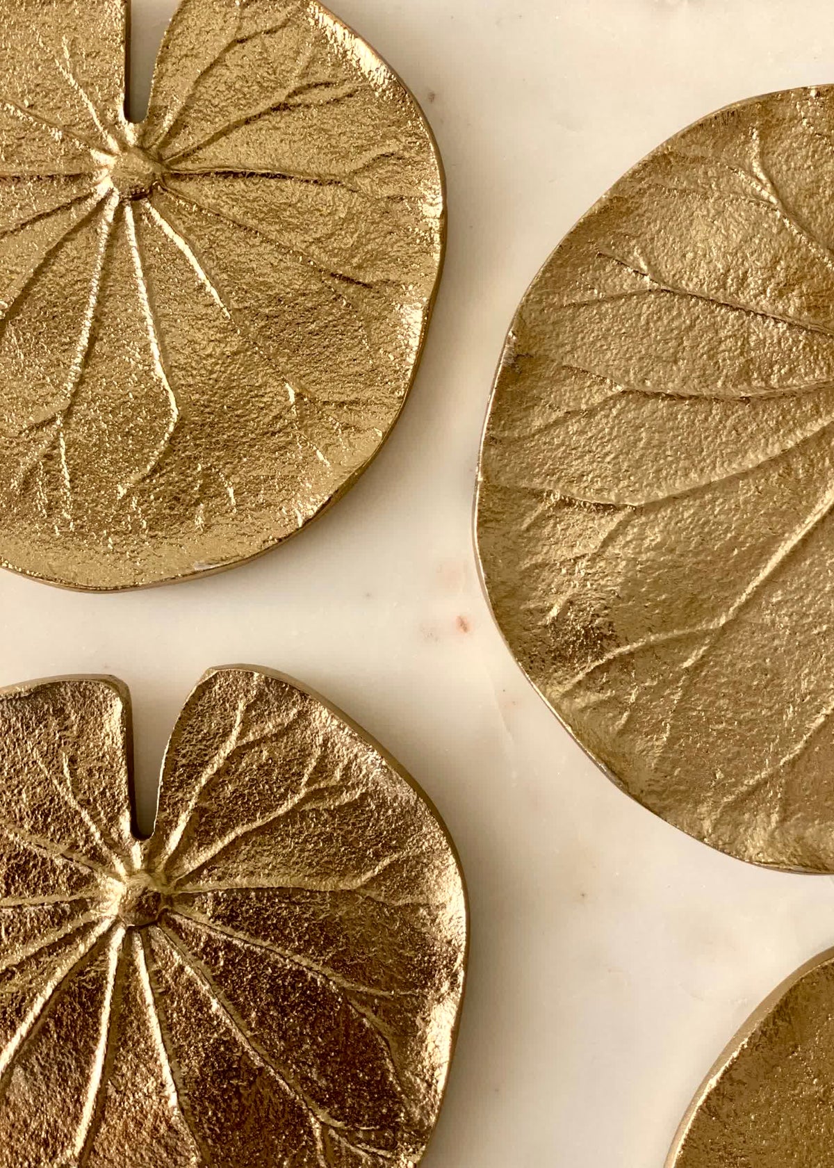 Lotus Bloom Gold Coaster Set of 4