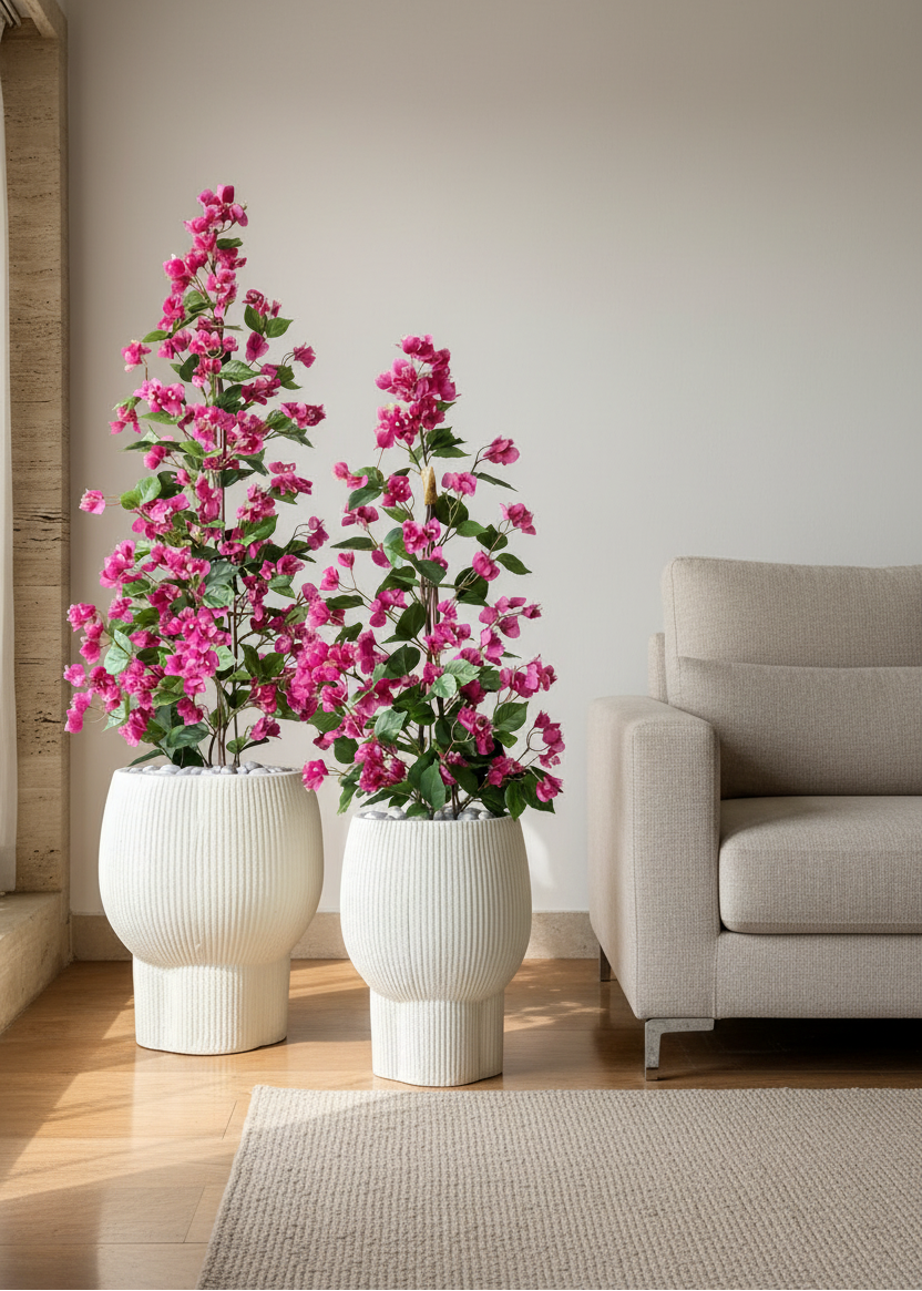 Artificial Pink Garden Bougainvillea Plant - 3 Feet