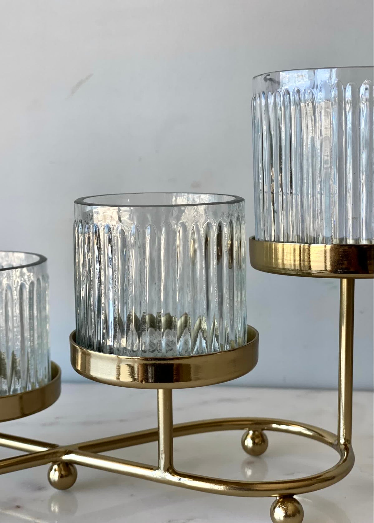 Meadow Fluted Tealight Holder – Set of 4