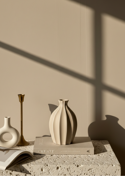 Suzu Vase - Beige