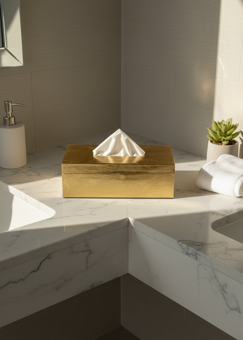 Verona Gold Tissue Box