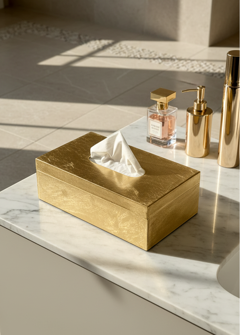 Verona Gold Tissue Box