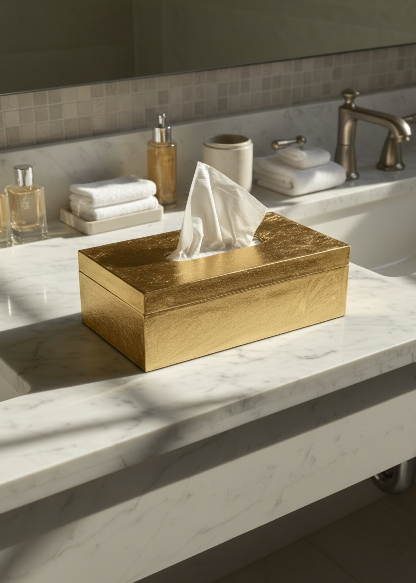 Verona Gold Tissue Box