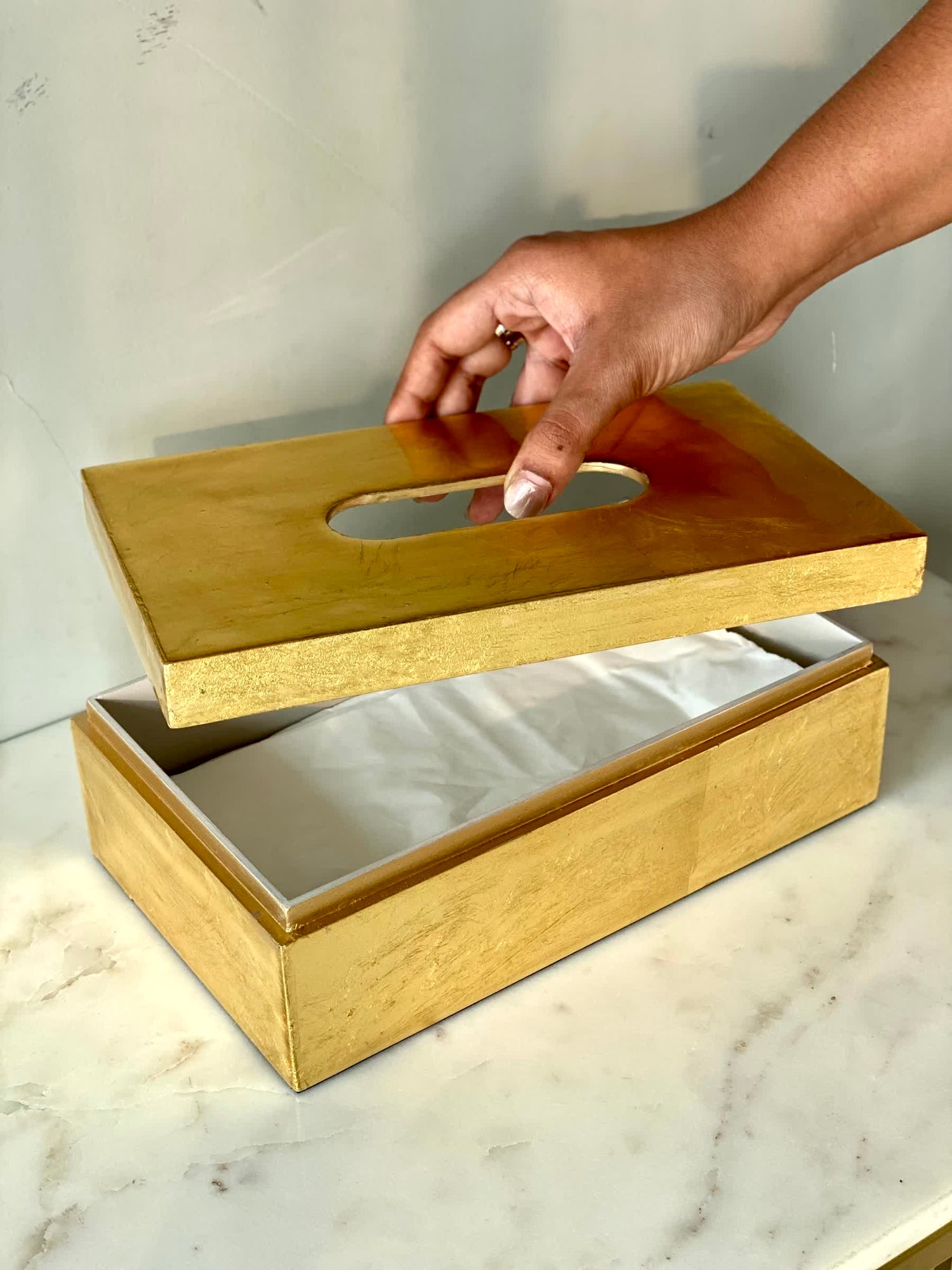Verona Gold Tissue Box