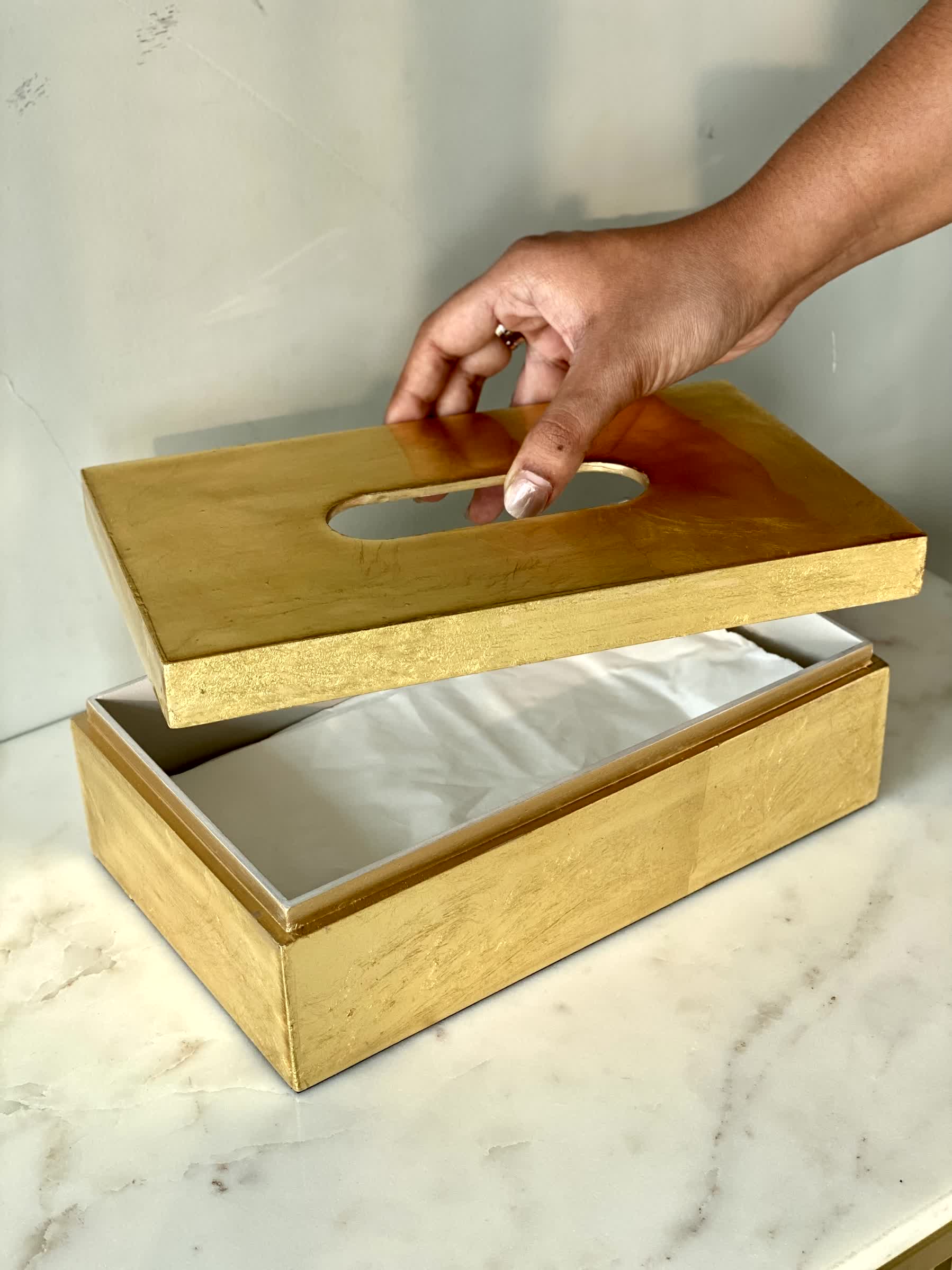 Verona Gold Tissue Box