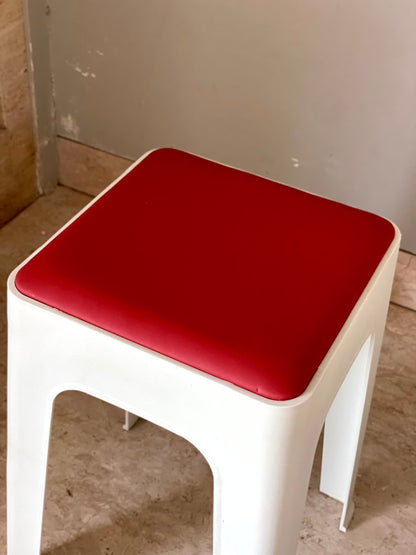 Savoy Stool - White &amp; Red