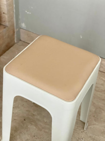 Savoy Stool - White &amp; Beige