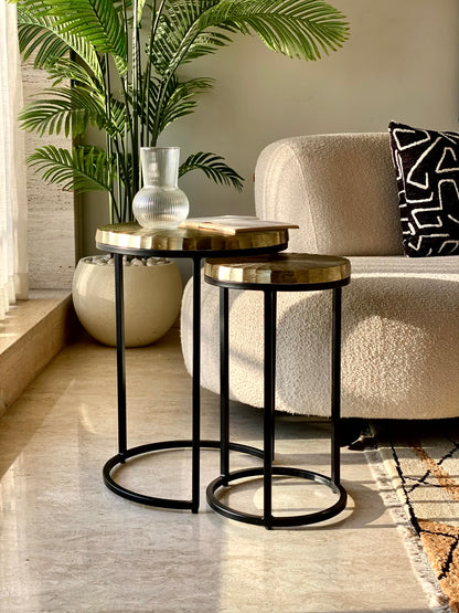 Ghana Nesting Gold Table - Set of 2