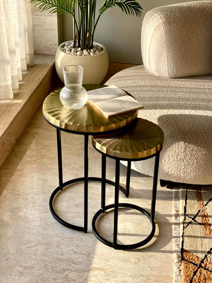 Ghana Nesting Gold Table - Set of 2