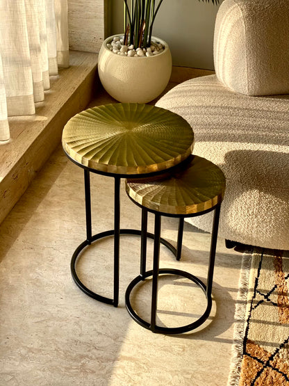 Ghana Nesting Gold Table - Set of 2