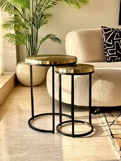 Ghana Nesting Gold Table - Set of 2