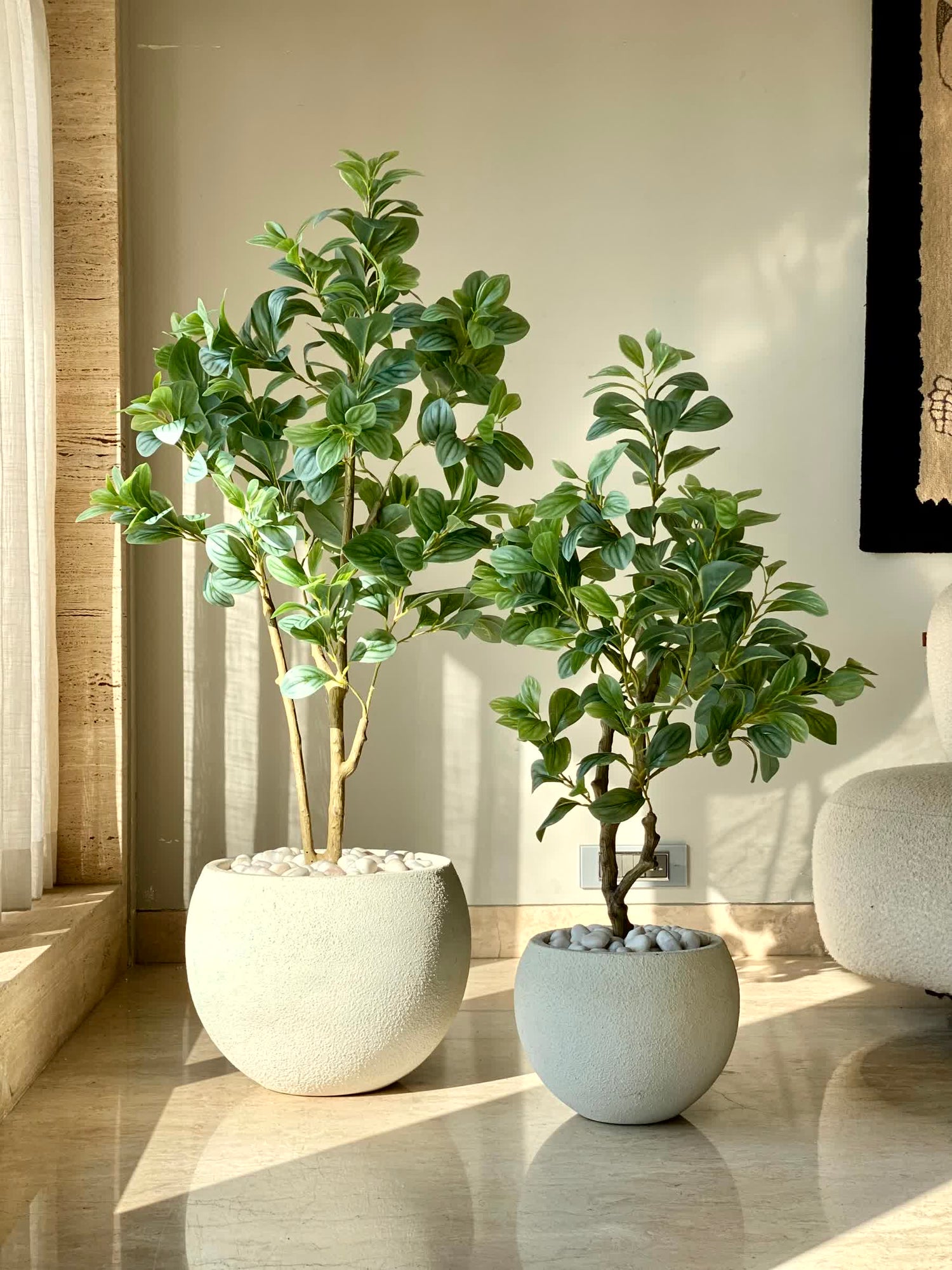 Artificial Variegated Schefflera Plant - 2.8 Feet