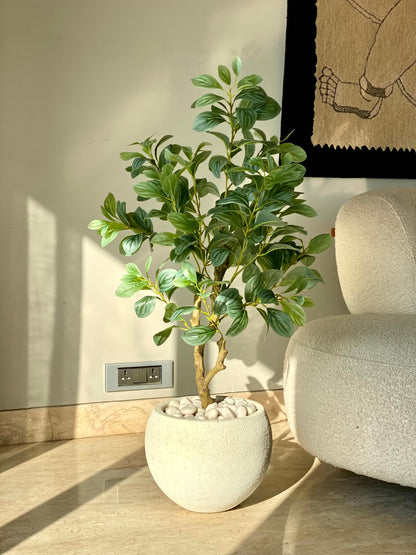 Artificial Variegated Schefflera Plant - 2.8 Feet