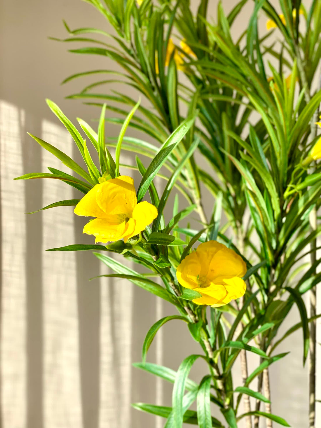 Artificial Yellow Bell Lily Plant - 5 Feet