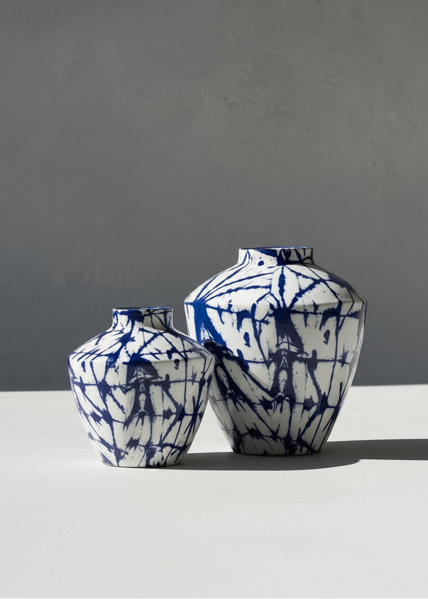 Shibori Vases