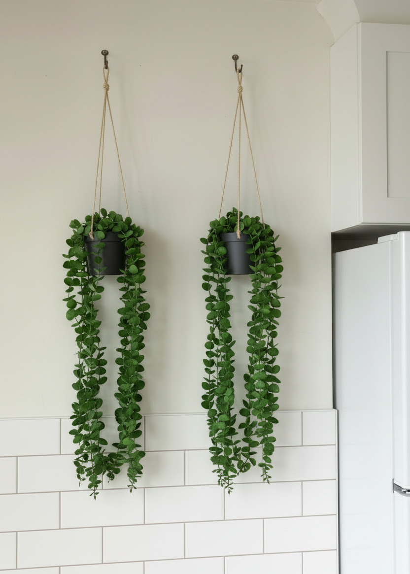 Artificial Hanging Eucalyptus - (Set of 2)