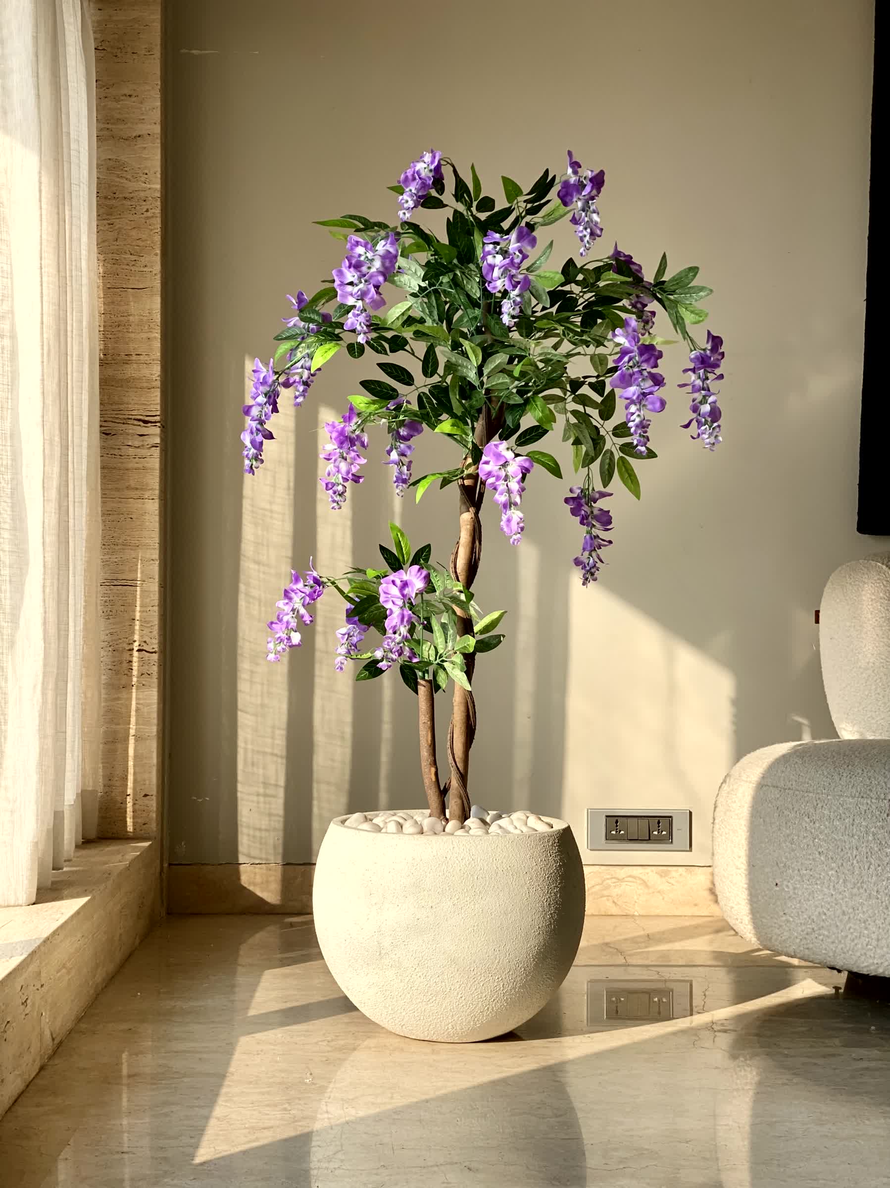 Artificial Wisteria Lavender Plant - 4 Feet