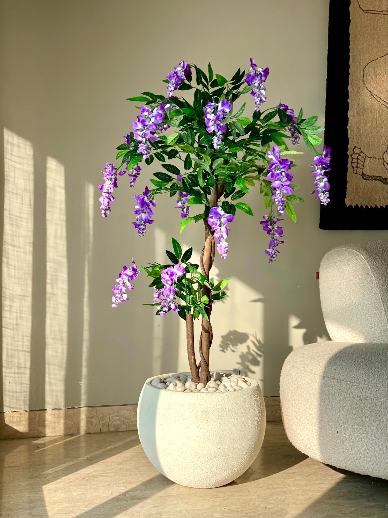 Artificial Wisteria Lavender Plant - 4 Feet