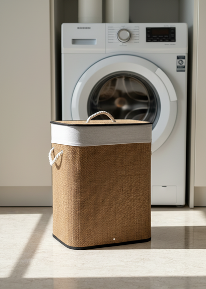 Terra Laundry Basket - White &amp; Brown