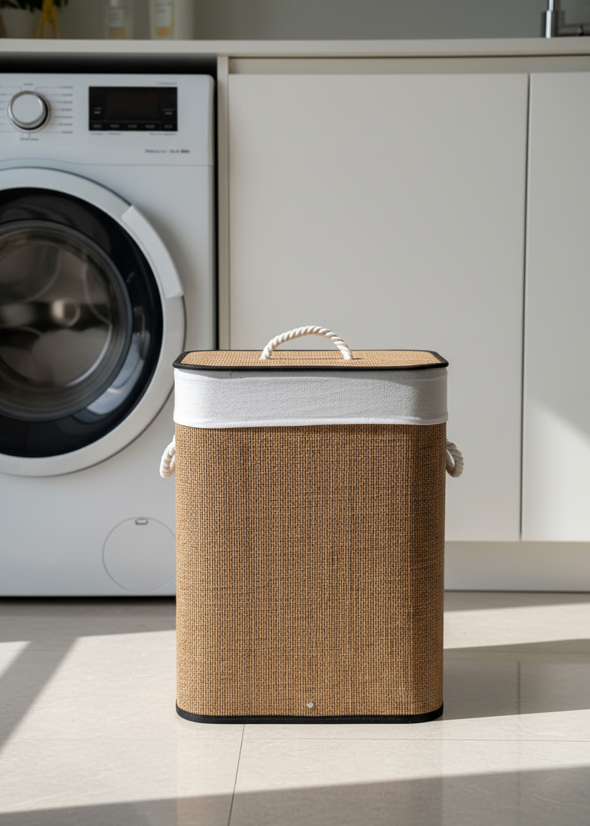 Terra Laundry Basket - White &amp; Brown