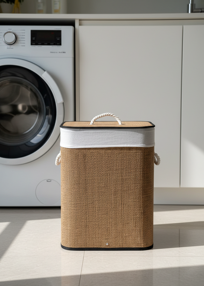 Terra Laundry Basket - White &amp; Brown