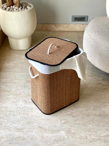 Terra Laundry Basket - White &amp; Brown