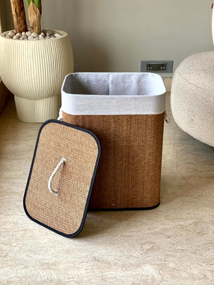 Terra Laundry Basket - White &amp; Brown