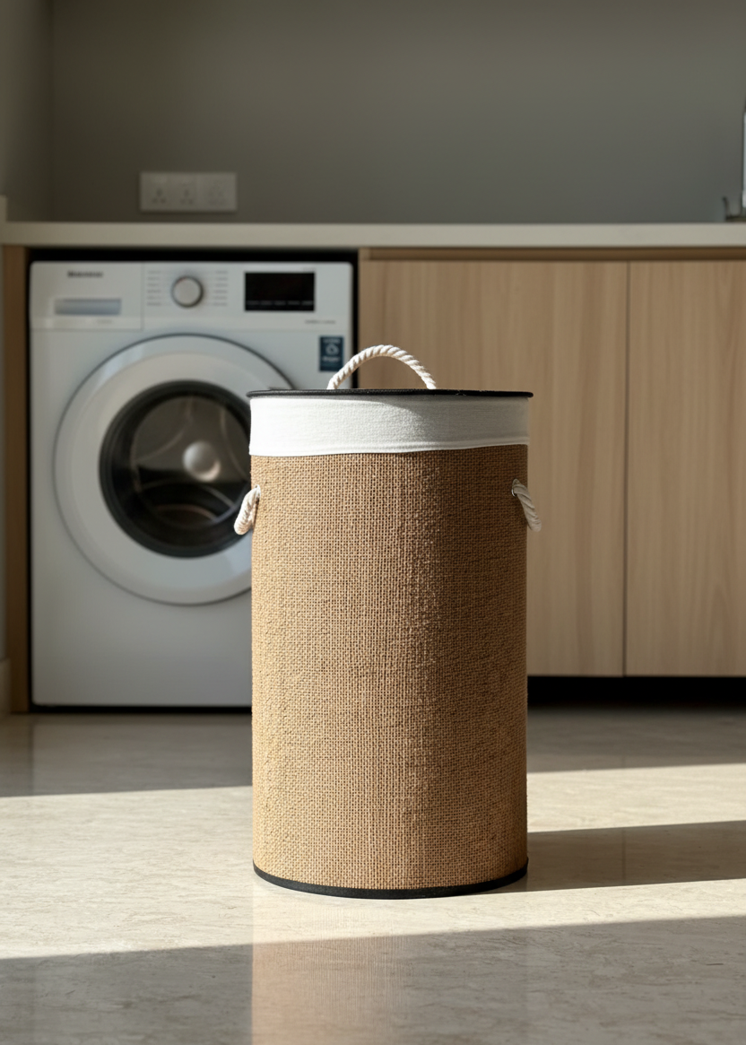 Savanna Laundry Basket - White &amp; Brown