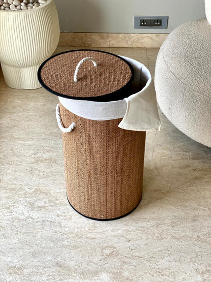 Savanna Laundry Basket - White &amp; Brown