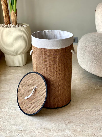 Savanna Laundry Basket - White &amp; Brown