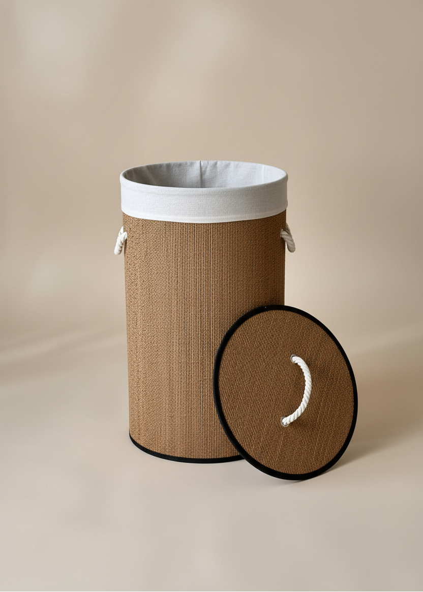 Savanna Laundry Basket - White &amp; Brown