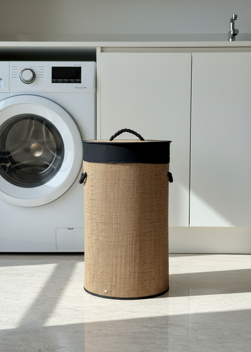 Savanna Laundry Basket - Black &amp; Brown