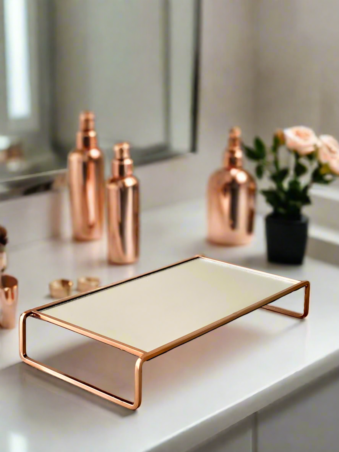 Milan Accessory Tray - Rose Gold