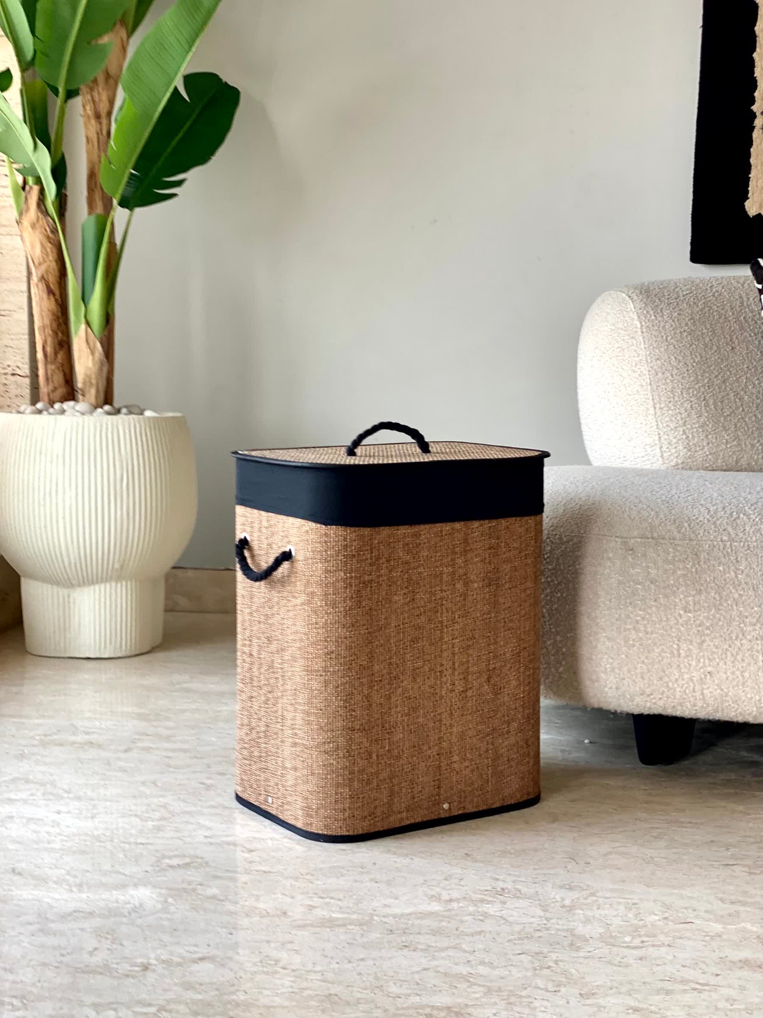 Terra Laundry Basket - Black &amp; Brown