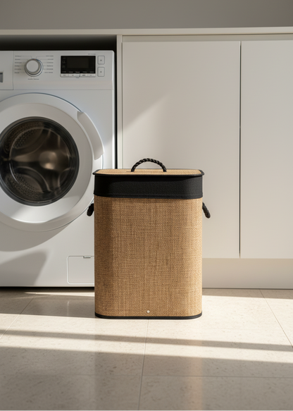 Terra Laundry Basket - Black &amp; Brown