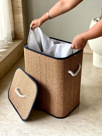 Terra Laundry Basket - White &amp; Brown