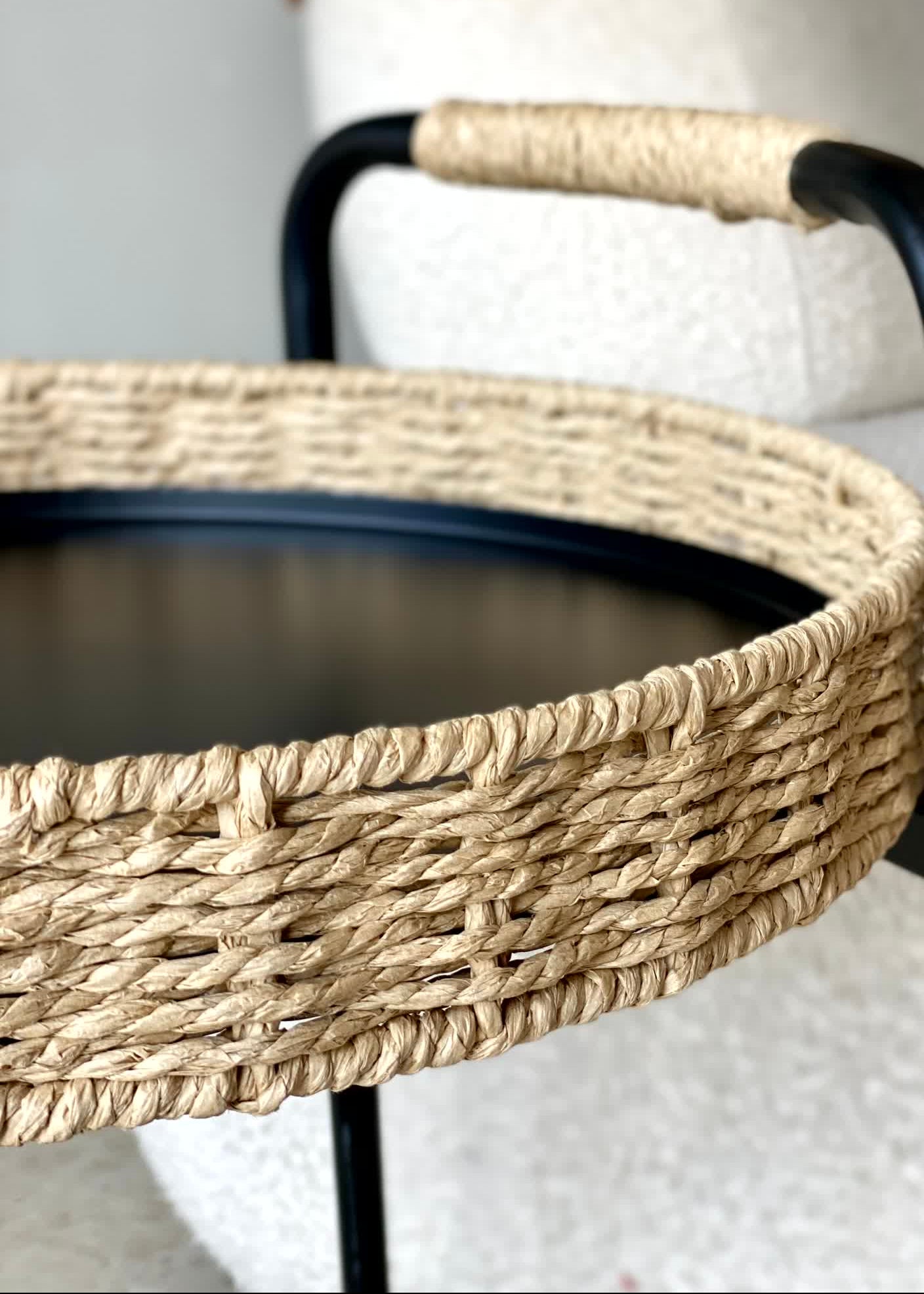 Two-Tier Rattan Trolley