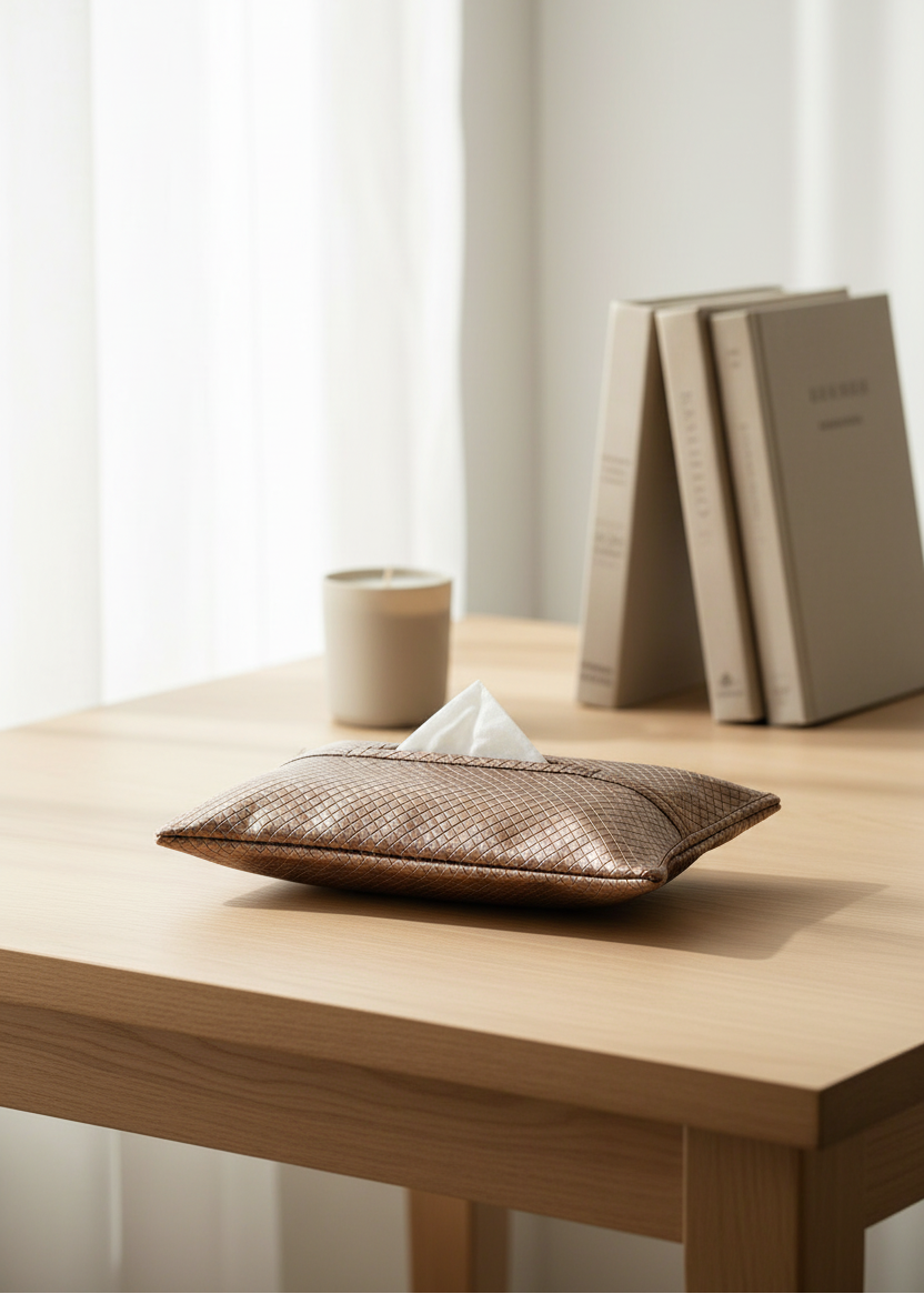 Braided Brown Tissue Cover