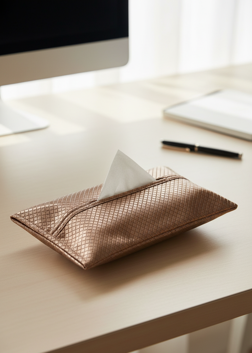 Braided Brown Tissue Cover