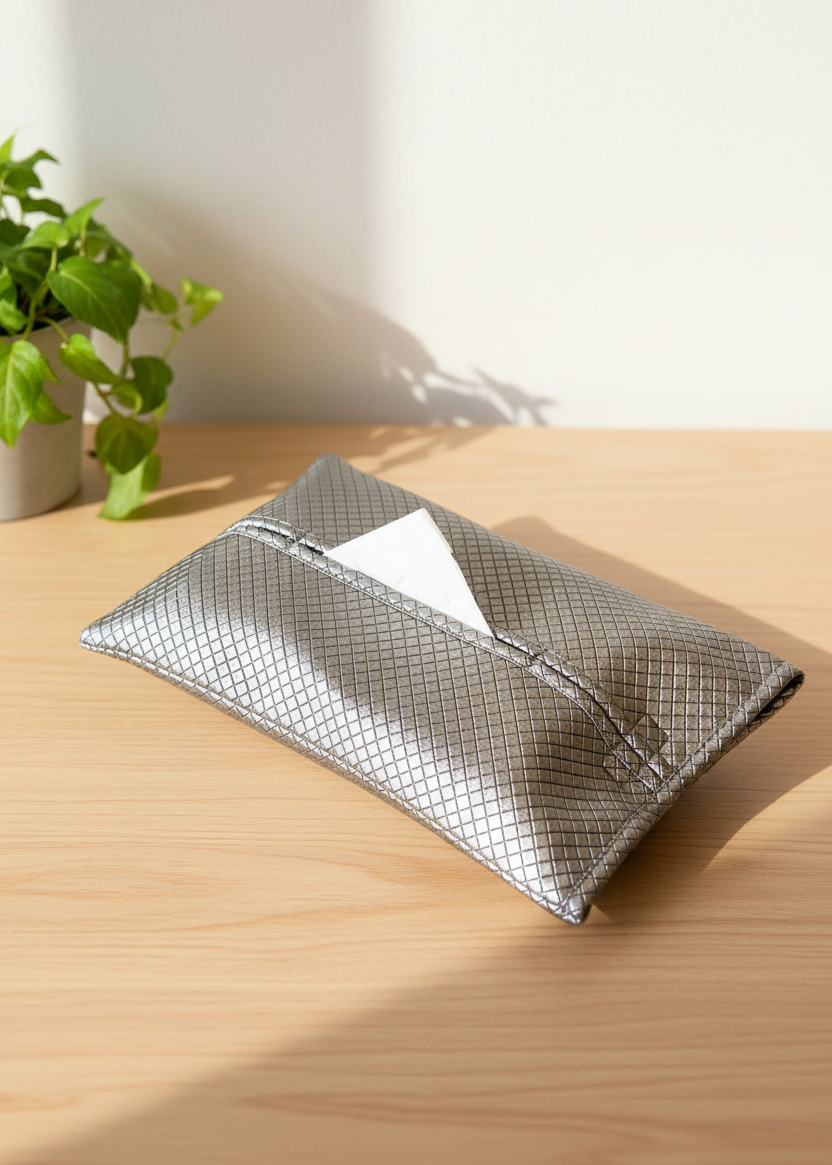 Braided Grey Tissue Cover