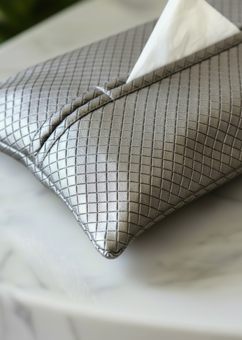 Braided Grey Tissue Cover