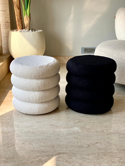 Vanilla Boucle Pouffe