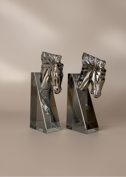 Stallion Crystal Bookend - Set of 2
